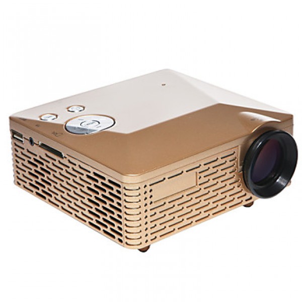 Mini HD Home Super Bright LED Technology Projector 500LM , PC Laptop VGA USB SD HDMI  