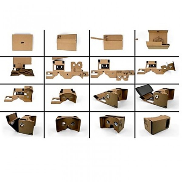 DIY Cardboard Virtual Reality 3D Glasses for iPhone 6 Plus / Samsung Galaxy Note 4 / Note 3/ LG G3 / Nokia / MOTO  